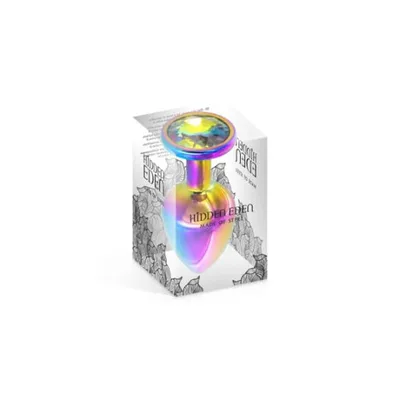 Plug anale ÖHMAMA iridescente metallo gemma circolare base larga unisex