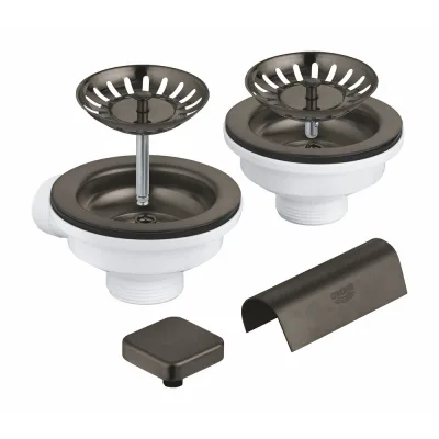 Grohe Set di scarico per lavelli a 2 vasche 40999AL0 finitura grigio antracite spazzolato