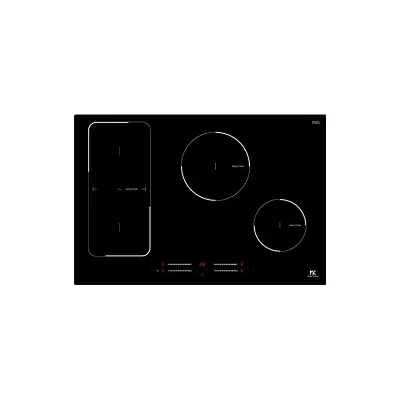Master Kitchen Piano cottura a induzione MKHI 7714 1BR BK in vetroceramica nero da 77 cm