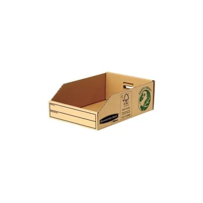 Fellowes Bankers Box Earth Vassoio di cartone da 200 mm - Montaggio manuale Cartone riciclato Certificato FSC Colore marrone