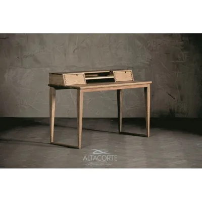 Altacorte Scrittoio Clover con struttura e piano in legno da 130x60 cm - Con 2 cassetti
