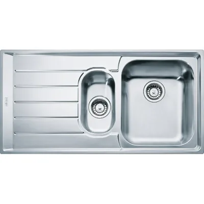 Franke: Lavello una vasca con vaschetta e gocciolatoio a sinistra Neptune NEX 251 127.0059.717 finitura inox da 100,4x51,4 cm