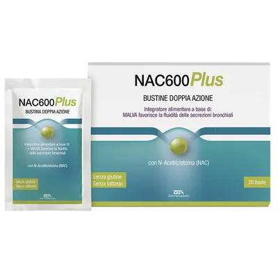 Nac600 Plus Integratore Per Fluidità Delle Secrezioni Bronchiali 20 Buste