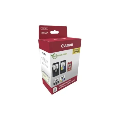MULTIPACK ORIGINALE CANON COLORE PG560 CL561 3713C008 PIXMA TS5351 carta fotografica lucida GP-501