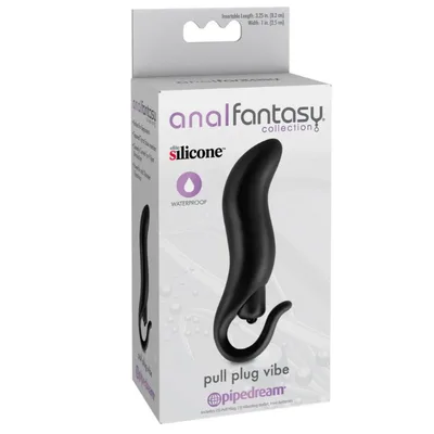 Plug Anale Vibrante Silicone Nero Waterproof Pipedream Pull Plug Vibe Compatto