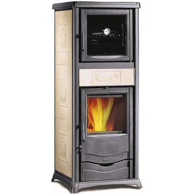 La Nordica Termostufa a legna con forno TERMOROSSELLA PLUS FORNO DSA.16 CERAMICA 3004502 finitura panna