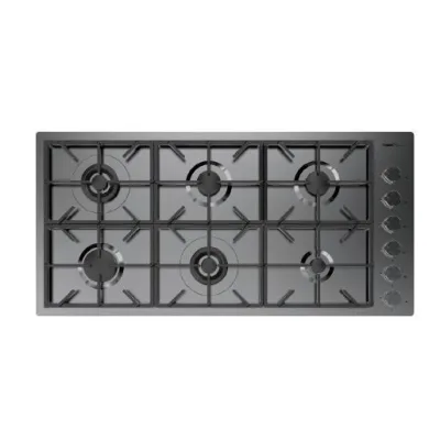 Foster Piano cottura a gas 7639 006 finitura acciaio PVD gun metal da 115 cm - IN PROMOZIONE FINO AL 30/06