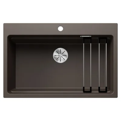 Blanco Lavello a una vasca ETAGON 8 Dark Steel 4525196 finitura caffè da 78x51 cm - Sopratop