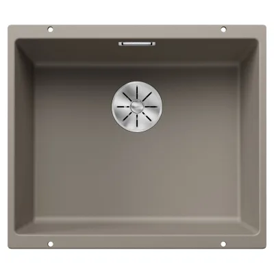 Blanco Lavello a una vasca SUBLINE 500-U Dark Steel 4523439 finitura tartufo da 53x46 cm - Sottotop