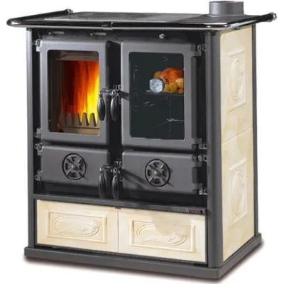La Nordica Stufa a legna ROSETTA VST.16 CERAMICA 3003852 finitura liberty panna