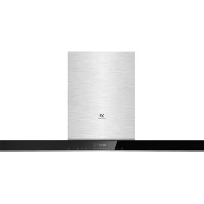 Master Kitchen Cappa a parete MKHD T9081-ED Touch XS/BK finitura inox e vetro nero da 90 cm