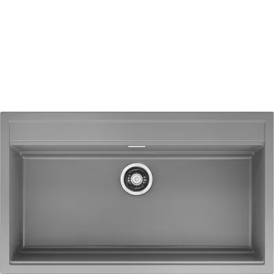 Smeg S Lavello una vasca VSGX860CT finitura cemento da 86x51 cm - Sopratop - IN PROMOZIONE FINO AL 6/07