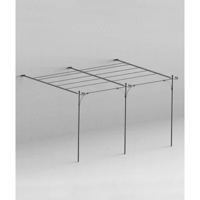Unopiù Pergola addossata piana SOLAIRE da 376x220/320 cm - IN PROMOZIONE FINO AL 6/07