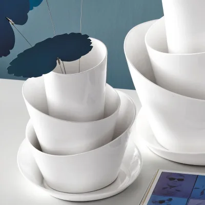 Adriani & Rossi Set 4 vasi ad incastro Nice Mini in ceramica smaltata lucida