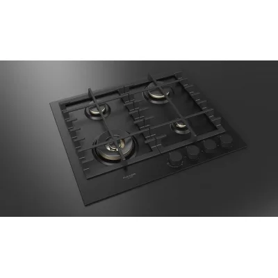 Fulgor Piano cottura a gas FUH 604 G DWK MBK finitura acciaio nero opaco da 62 cm