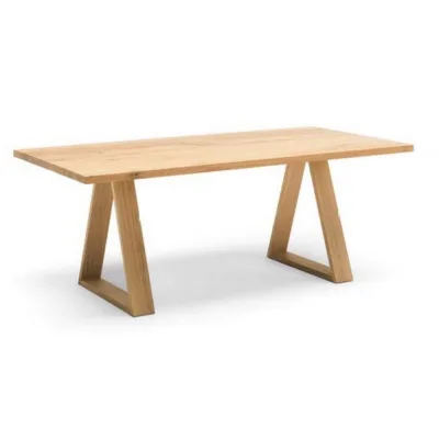 Altacorte Tavolo fisso Mekano con struttura e piano in legno con dimensioni a scelta - Bordo irregolare