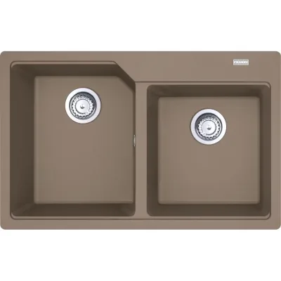 PRONTA CONSEGNA - Franke: Lavello due vasche Urban Incasso UBG 620-78 114.0686.765 finitura fragranite oyster da 78x50 cm