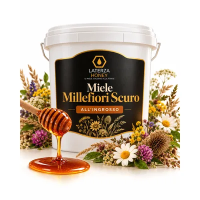 Miele Millefiori Scuro all'Ingrosso - 25kg, 1