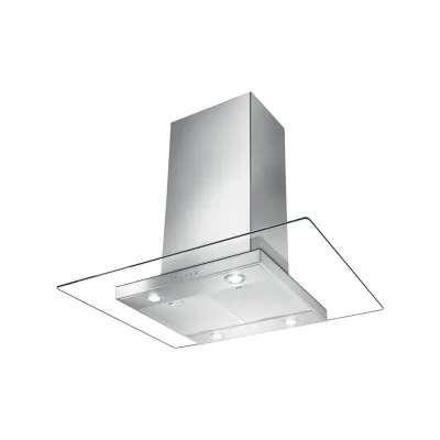 Faber Cappa a isola GLASSY ISOLA/SP EV8 X/V NS A90 325.0617.019 finitura acciaio inox e vetro da 90 cm