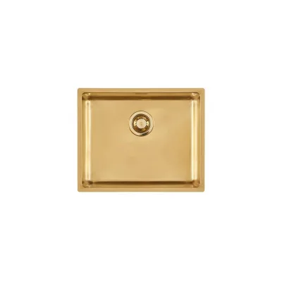 Foster Lavello una vasca 2155 859 finitura acciaio PVD gold da 54x44 cm - IN PROMOZIONE FINO AL 30/06