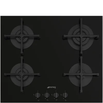 Smeg Piano cottura a gas PV264B in vetro nero da 60 cm - IN PROMOZIONE FINO AL 30/06