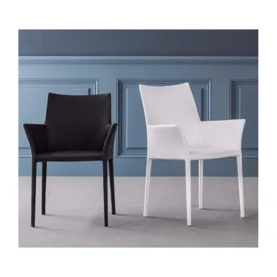 Bonaldo Sedia Miss Kayla up con gambe in metallo e seduta a scelta - Con braccioli