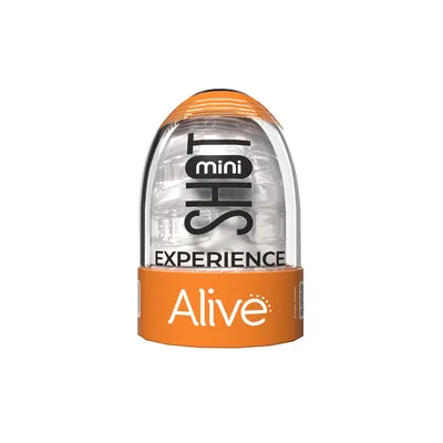 ALIVE Experience Mini Shot Masturbatore Uomo TPE Trasparente Texturizzato 8,5 cm