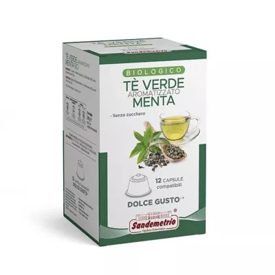 12 Capsule Tè Verde Menta Sandemetrio compatibili Dolce Gusto