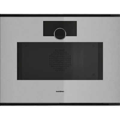 Gaggenau Forno combinato a vapore con cerniera a destra da incasso GS270130 finitura Gaggenau Sterling da 60 cm