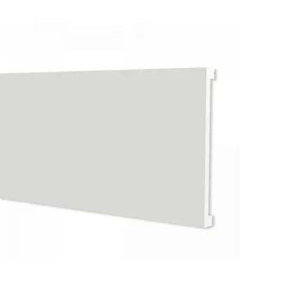 Battiscopa Cornice parete passacavi in duropolimero bianco 2000x100x10mm