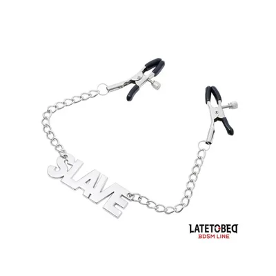 LATETOBED Pinze Capezzoli Regolabili Catena SLAVE BDSM Nipple Clamps Fetish