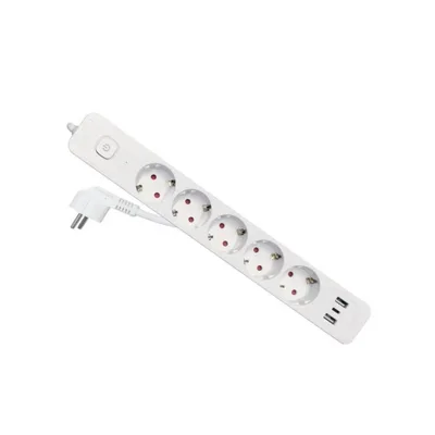 EQUIP 5-OUTLET POWER STRIP WITH 3 X USB 245555