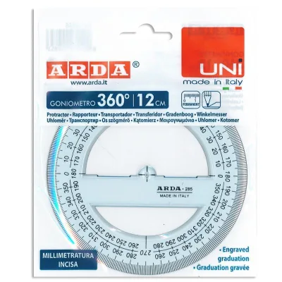 Goniometro Linea Uni Arda  360° 12 cm