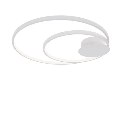 Plafoniera moderna in alluminio e silicone bianco, 1 LED 40W, 61.5x20cm