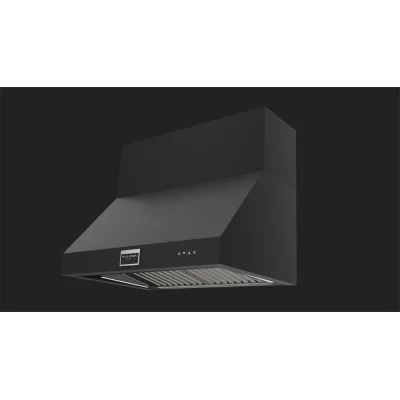 Fulgor Cappa a parete FPRHD 362 TC MBK finitura nero opaco da 91 cm