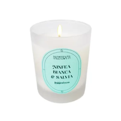 NASOTERAPIA CANDELA NINFEA BIANCA E SALVIA 180G