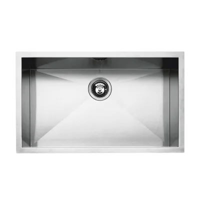 Barazza Lavello sottotop a una vasca QUADRA R0 1Q7040S finitura inox satinato da 70x40 cm
