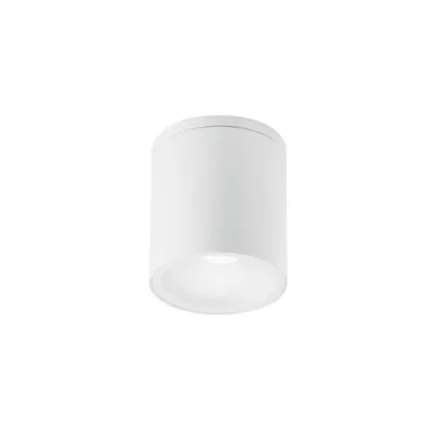 Plafoniera per esterni cilindrica bianca, in alluminio, 1 lampadina E27, 14.5x17cm