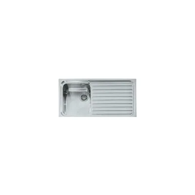 Alpes Lavello semifilo F 599/1V1S con gocciolatoio a destra in acciaio inox da 99x51 cm