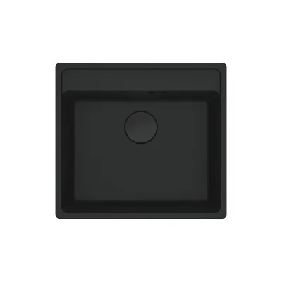 PRONTA CONSEGNA - Franke: Lavello una vasca Vasche Sopratop Maris MRG 610-52 TL 114.0661.642 finitura fragranite black matt da 56x51 cm