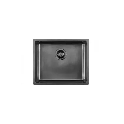 Foster Lavello una vasca 2155 086 finitura acciaio PVD gun metal da 54x44 cm - IN PROMOZIONE FINO AL 30/06