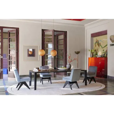 Cassina Tavolo allungabile Longplane con struttura in legno e piano a scelta