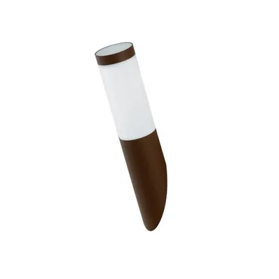 Applique da esterni bronzo in acciaio inox, 1 luce E27, 7.6x37.6cm