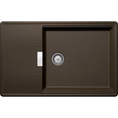 Schock Lavello una vasca con gocciolatoio TIA D100LS TIAD100LS87 finitura bronze da 78x50 cm