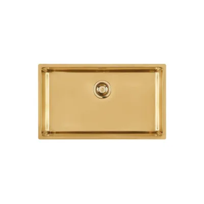 Foster Lavello una vasca 2157 859 finitura acciaio PVD gold da 75x44 cm - IN PROMOZIONE FINO AL 30/06