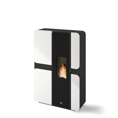 Eva Calòr Stufa a pellet slim KENDRA 901692400 finitura bianco