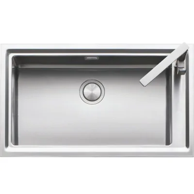 PRONTA CONSEGNA - Barazza Lavello una vasca EASY 1LES91R finitura inox satinato da 86x50 cm - IN PROMOZIONE FINO AL 5/09
