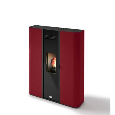 Eva Calòr Stufa a pellet ermetica slim DIVA 901668300 finitura rosso