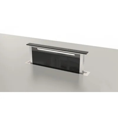 Fulgor Cappa da base FDDH 900 TRC BK finitura vetro nero da 83 cm