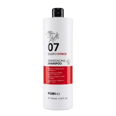Puring 07 Energyforce Energizing Shampoo coadiuvante anticaduta Arricchito con Mentolo, estratto di Peperoncino ed Oligoelementi